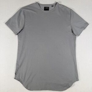 Cuts Clothing Mens Medium Gray AO Curve Hem Short Sleeve T Shirt